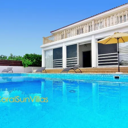Villa 200m To The Coral Bay Strip, Large Pool Peyia